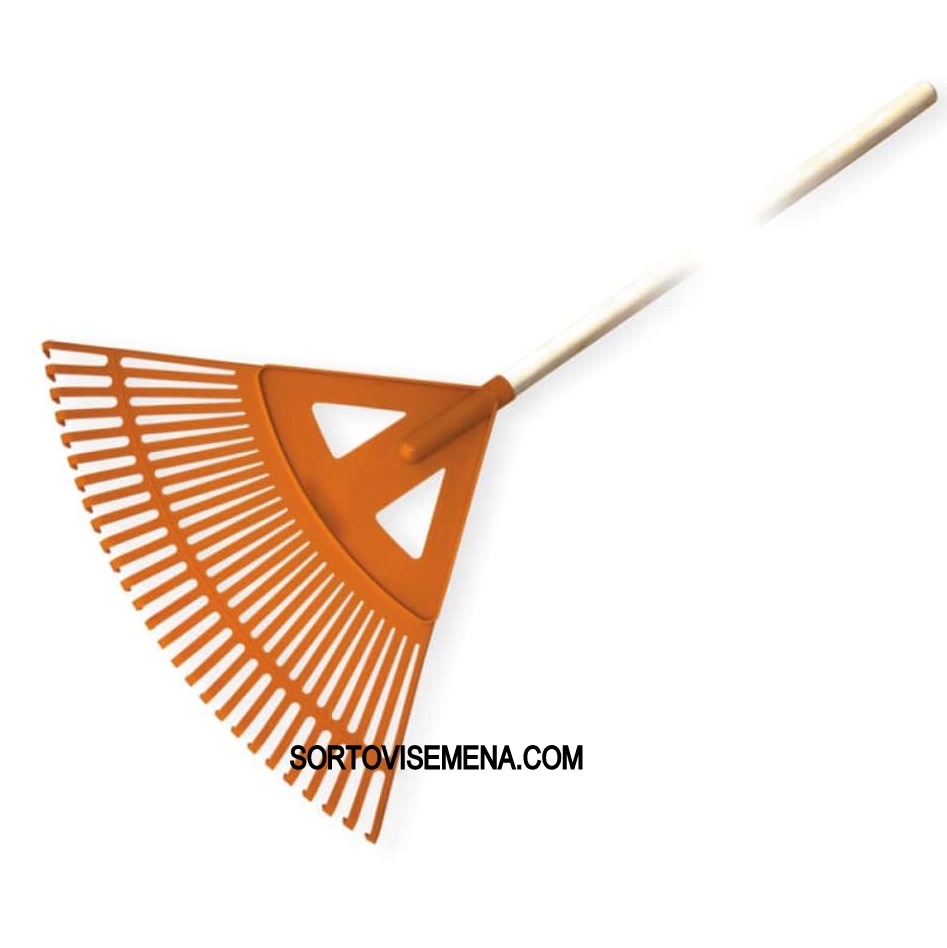 Гребло за листа Bradas, с 27 зъба и дървена дръжка