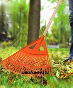 Гребло за листа Bradas, с 27 зъба и дървена дръжка