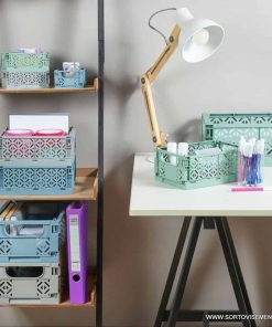 Сгъваема касетка Keeeper, средна М – 16.5 x 25 x 10 см, 3.4 л, сива