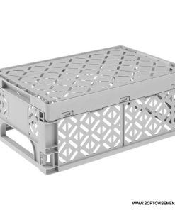 Сгъваема касетка Keeeper, средна М – 16.5 x 25 x 10 см, 3.4 л, сива