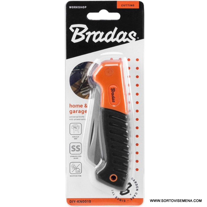 Нож универсален (Сгъваем), 70 мм, TPR дръжка (DIY-KN0010) – Практичен помощник за дома и градината!