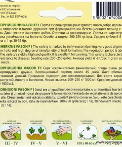 Сортови семена за Корнишони Фасон F1 – Шампионът по ранозрялост и изравнен добив!