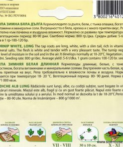 Сортови семена за Ряпа Зимна бяла дълга – Класическият вкус и здраве за зимните месеци