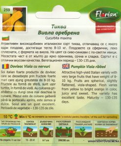 Сортови семена за Тиква Виола оребрена – Гурме класика