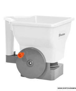 Ръчна сеялка Bradas WHITE LINE 3 литра – прецизен разпръсквач за семена, тор и сол от sortovisemena.com.